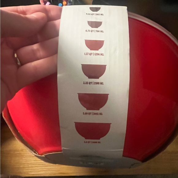 Core 12 Piece Mixing Bowl Set - Red - Picture 2 of 5